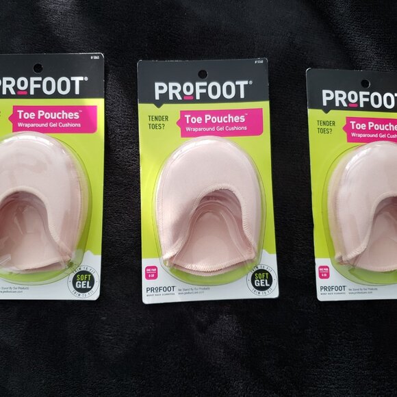 (3 packs) ProFOOT Toe Pouches Wraparound Gel Cushions - Picture 2 of 4